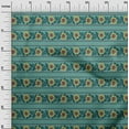 thumbnail image 2 of oneOone Cotton Flex Fabric Leaves & Floral Block Print Fabric BTY 40 Inch Wide, 2 of 4