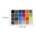 thumbnail image 2 of 1200 Pieces Charm Glass Seed Bead Box Set of 24 Ribbon Storage Round Beads for DIY Bracelet Necklaces Crafting, 2 of 9