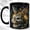 Black, variant on Moon Rabbit Coffee Mug, Celestial Animal Mug, Ceramic 11 oz