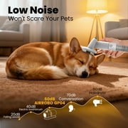 AIRROBO GP04 Dog Grooming Kit, 5 Grooming Tools, Pet Grooming Vacuum, Dog Clippers Kit, Low noise