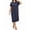 Bluish Violet, variant on Zeagoo Casual Shirt Dress Women Summer Short Sleeve Loose Summer Tunic Midi Dress Cover up with Pockets