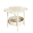 thumbnail image 2 of Honeeladyy Mini End Table, Small Side Table, Nightstand with 2-Layer Storage Shelves, Sofa Table for Small Spaces, Living Room, Bedroom, Stable Frame, Easy Assembly, 18.9x15.75x15.75 in, White, 2 of 8