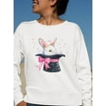 thumbnail image 2 of Cute Rabbit Inside Hat. Sweatshirt Women -Image by Shutterstock, Female Small, 2 of 4