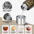 thumbnail image 3 of Leopard Print 20oz Stainless Steel Thermal Bottle with Tea Filter and Cup Lid, Vacuum Insulated Coffee Mug with 316L Inner Liner, Leakproof Travel Thermos for Office, Commute & Outdoor, 3 of 6