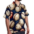 thumbnail image 2 of Baseball Men's Casual Short Sleeve Button Down Shirts - Printed Summer Beach Tops for Men and Women, 2 of 6