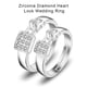 thumbnail image 4 of Jumpingount Anillo de Metal portátil en forma de corazón reemplazo decorativo anticorrosivo brillante compromiso de boda anillos de extremo abierto Ropa, zapatos y accesorios Miscelánea Hombres Jumpingount AP015387-02, 4 of 6