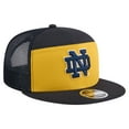 thumbnail image 3 of Men's New Era Black/Gold Notre Dame Fighting Irish Outdoor Wide Panel 9FIFTY Snapback Trucker Hat, 3 of 5