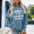 thumbnail image 2 of Arlun Dance Is My Favorite Season Sweatshirts Fashion Womens Loose Fit Long Sleeve Crewneck Pullovers Casual Basic Hoodless Tops for Dance Lover Gift Blue M, 2 of 4