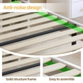 thumbnail image 5 of HSUNNS Twin Bed Frame with LED Lights and Charging Station, Twin Platform Bed Frame with Storage Drawer, Motion Sensor Night Light, Soft Fabric Headboard, No Box Spring Needed, Beige, 5 of 9