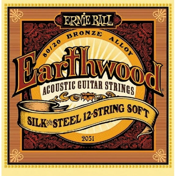 Ernie Ball Earthwood Silk  Steel Soft 12-String 80/20 Bronze Acoustic Guitar Strings - 9-46 Gauge - 2051
