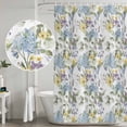 thumbnail image 4 of Vintage Spring Floral Shower Curtain Set - 72" x 78" Washable Bathtub Curtain with 12 Hooks, Farmhouse Flowers Watercolor Waterproof Fabric Stall Shower Curtains for Bathroom/Bathtub Décor, 4 of 6