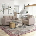 thumbnail image 2 of Pemberly Row Beige Fabric Loveseat Sofa and Accent Chair Set - 2pcs, 2 of 10