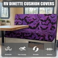 thumbnail image 6 of FOR U DESIGNS Bat Purple Print RV Dinette Cushion Covers 3 Pieces Scratch-resistant Camper Seat Covers with Pillowcase, Dinette Booth RV Couch Cover Loveseat Sofa Chair Cover, 6 of 8