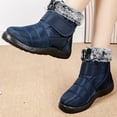 thumbnail image 7 of CHICVOMEY Winter Boots for Women Fur Lined Warm Snow Boots with Velcro Strap Comfortable Outdoor Waterproof Ankle Boots, 7 of 7