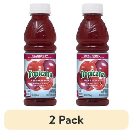 (2 pack) Tropicana Cranberry Juice, 10 fl oz
