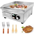 thumbnail image 1 of 14" Commercial Electric Griddle,Electric Countertop Flat Top Griddle,110V 1500W Electric Flat Top Grill,Non-Stick Restaurant Teppanyaki Stainless Steel Grill,Adjustable Temperature Control, 1 of 9