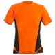 thumbnail image 1 of Gamegear® Cooltex - Camiseta transpirable de manga corta con cuello de pico para hombre (Naranja fluorescente/Negro), 1 of 2