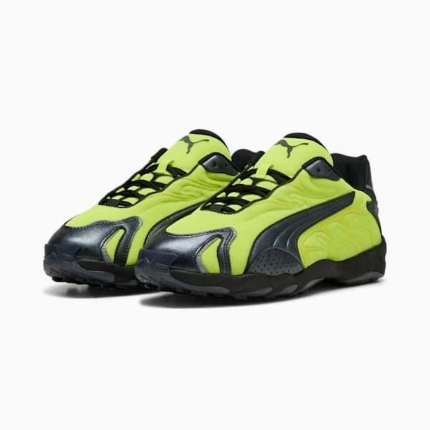PU & MA Inhale Metallic Yellow Alert PU & MA Black 401780-02 Men's Size oki③