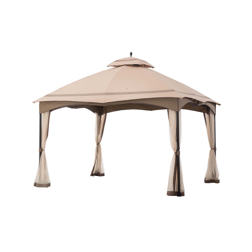 Sunjoy 12' x 10' Cabinstyle Soft Top Gazebo Canopy with Netting
