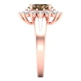 thumbnail image 3 of Halo Engagement Ring for Women - 2.72ct Simulated Champagne Diamond in 18K Rose Gold Promise Ring, 3 of 6