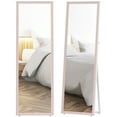 thumbnail image 1 of HOMCOM 64" x 21" Full Length Mirror, Rectangular Full Body Mirror, Pink, 1 of 10