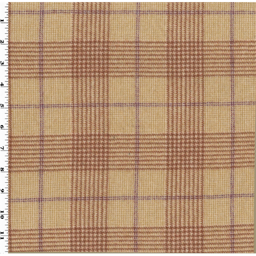 Multi Wool Plaid Flannel Home Decorating Fabric, Fabric By the Yard
