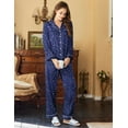 thumbnail image 3 of Ekouaer Women's Classic Button Down Long Satin Silk Pajama Set, 3 of 6