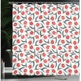thumbnail image 4 of Ambesonne Floral Shower Curtain, Vintage Inspired Tulips Art, 69"Wx84"L, Red Green, 4 of 5