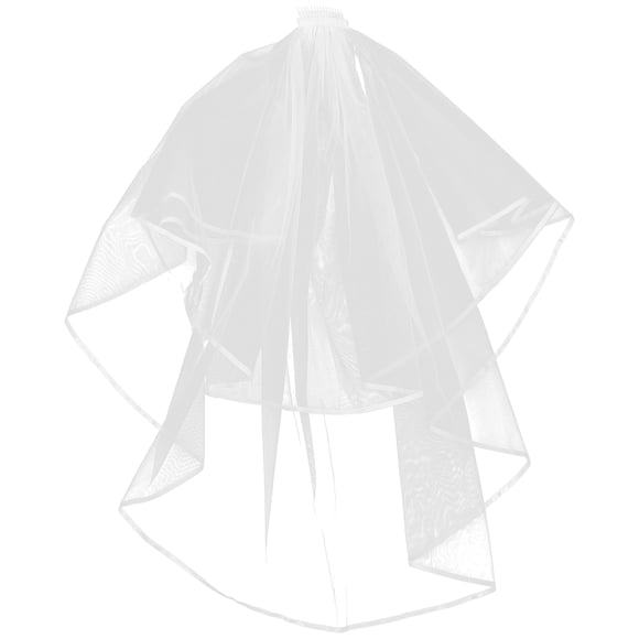 CIMAXIC Wedding Bride Veil Short Wedding Veil Bachelorette Party Veil Women Bride Decoration Bridal Veil with Comb,35.43"X21.65"X9.06"