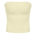 thumbnail image 5 of Women's Sexy Solid Color Crop Top Strapless Tube Top, Backless, Polyester, Sizes XS XL, 5 of 5