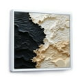 thumbnail image 2 of Designart "Abstract Ivory And Ebony Fluid Art" Coastal Floater Framed Wall Decor, 2 of 5