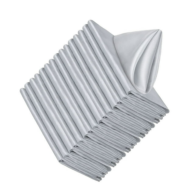 Wosthever 20 unids/set de servilletas cuadradas suaves y cómodas para la hora de comer, servilleta de elegante y a la moda Kits de decoración para fiestas gris