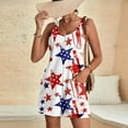 thumbnail image 6 of Drses Cute Short Jumpsuits Women Print Rompers One Piece Wide Leg Shorts Overalls Sleeveless Jumpers Pockets, 6 of 6