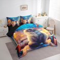 thumbnail image 3 of Manfei 3D Kitten Cat Bedding Comforter Set 7pcs, Xmas Animal King Bedding Sets, Merry Christmas Bed Sheets for Kids, Super Cozy Room Decor, 3 of 8