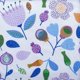 thumbnail image 5 of Patrón de paquetes de tela floral de color morado claro con abejas y flores de margaritas de manzanilla en fondo de lavanda, tela acolchada para manualidades hechas a mano, 18.0 x 22.0 in (6 unidades), 5 of 8