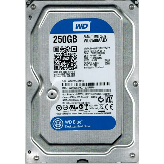 Western Digital WD2500AAKX-22ERMA0 250GB DCM: DBRNHT2MHB