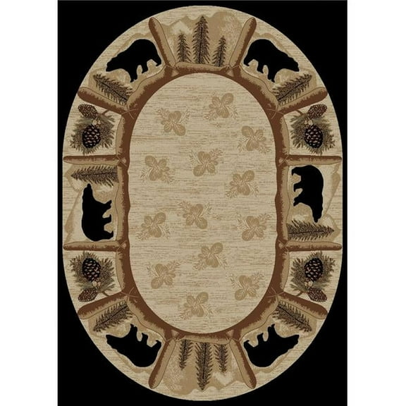 Mayberry Rug HS7472 8X10OV 7 ft. 10 in. x 9 ft. 10 in. Oval Hearthside Toccoa Area Rug, Multi Color