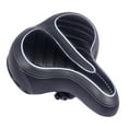 thumbnail image 2 of Asiento de sillín con almohadilla suave y extra cómodo para bicicleta de Gel Cruiser de cuero PU ancho y grande, 2 of 10