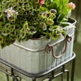 thumbnail image 3 of DecMode Set of 3 Farmhouse Iron Rectangular Planters with Handle, 3 of 9