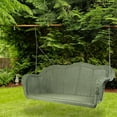 thumbnail image 7 of Northlight Hand Woven Resin Wicker Porch Swing with Chain - Green, 7 of 7