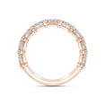 thumbnail image 4 of AFFY 1/2 Carat Marquise White Natural Diamond Wedding Band Ring In 14K Rose Gold Over Sterling Silver (0.50 Cttw, I2-I3 Clarity), Ring Size-10.5, 4 of 5