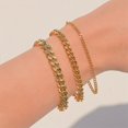 thumbnail image 3 of Fashion Stainless Steel Men Curb Cuban Chain Bracelet Women Bracelet On Hand For Couple Unisex Wrist Hand Jewelry Gift Party, 3 of 5