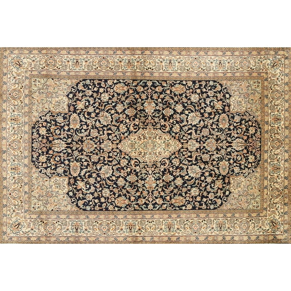 Ahgly Company Indoor Rectangle Traditional Reddish Brown Medallion Area Rugs, 4' x 6'