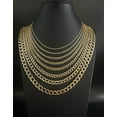 thumbnail image 2 of 14K Gold Pave Cuban Curb Link Chain, 2mm-9.8mm Pave Cuban Curb Chain,14K Gold Chain, Man and Woman, 14K Two Tone Gold Cuban Curb Necklace (Width:2mm; Necklace length:24;), 2 of 8