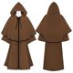 thumbnail image 5 of Capa de mujer unisex, túnica de monje medieval, túnica de cosplay, chal, disfraz de escenario, capa grande, capa para mujer, 5 of 6