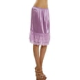 thumbnail image 2 of Women's Double Layered Satin Skirt Extender / Half Slip Lingerie, 2 of 4