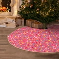thumbnail image 5 of Daiia Colorful Sprinkles Donuts Drawing Merry Christmas Tree Skirt , Xmas Large Lace-up Tree Skirt, Santa Snowflakes Rustic Home Decorations New Year Party Farmhouse Decor-30", 5 of 6
