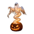 thumbnail image 2 of Halloween Swirling Ghost Pumpkin Light,Warm LED Spooky Ghost Statue Lamp Outdoor Porch Pathway Decoration,Fall Autumn Garden Lawn Holiday Ornament for Halloween Party Decoration, 2 of 4