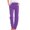 Purple, variant on WIZUTIZ Women's Dress Pants Soft Relaxed Baggy Wide Leg Palazzo Pants Elastic Spandex High Waist 7/8 Length Sweatpants Solid Drawstring with Pockets Beach Pants for Lady Dance Birthday Brown