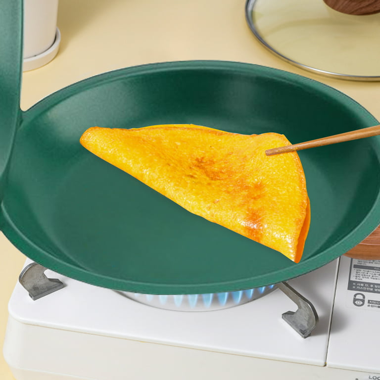 ROBTLE Double Side Frying Pan, 6.5 x 7.6 x 7.6'' Non-stick Folding Frying  Pan Ceramic Coating Flip Frying Pan Pancake Maker for Home Kitchen